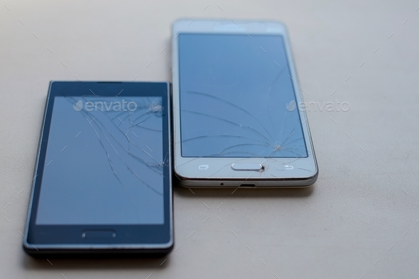 broken mobile phone, mobile phone repair - Stock Photo - Images