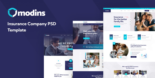 Modins - Insurance Company PSD Template