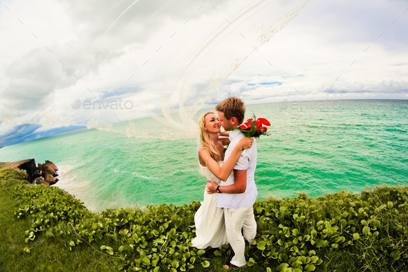 Happy wedding couple  - Stock Photo - Images