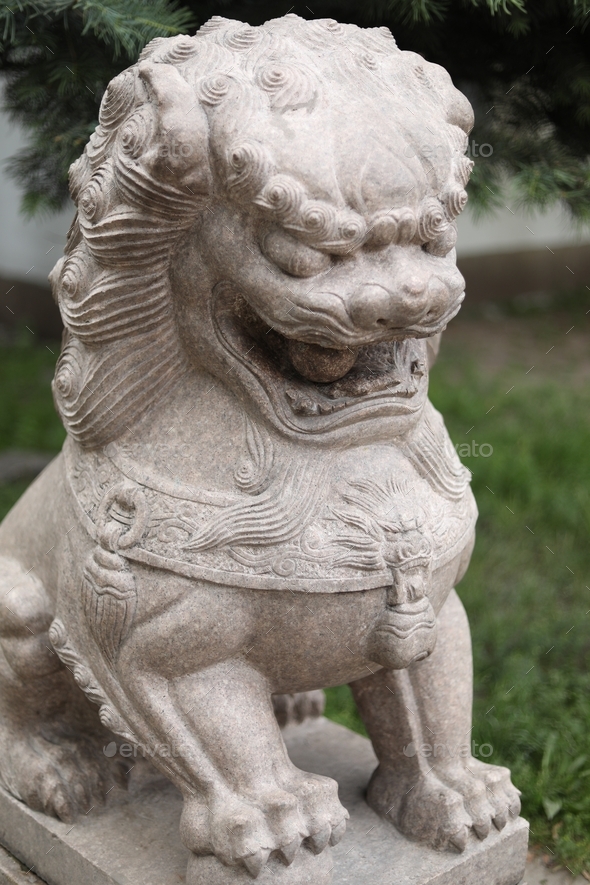 Statue of Chinese dragon made of stone Stock Photo by Ulyasage | PhotoDune