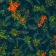 Green leaves pattern and orange flower background, Natural background and wallpaper - PhotoDune Item for Sale