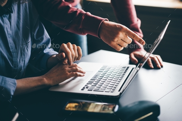 Business people working with laptops. - Stock Photo - Images