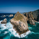 amazing view of grassy rocky cliffs by the cantabrian sea with violent waves, asturias, spain - PhotoDune Item for Sale