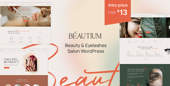 Beautium | Beauty & Eyelashes Salon WordPress Theme
