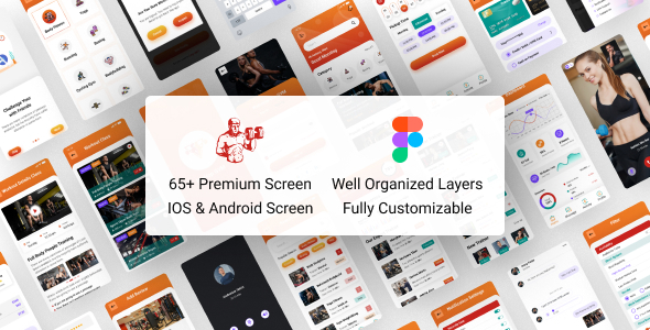 Fitbaz GYM Fitness & Yoga Mobile App Figma Template