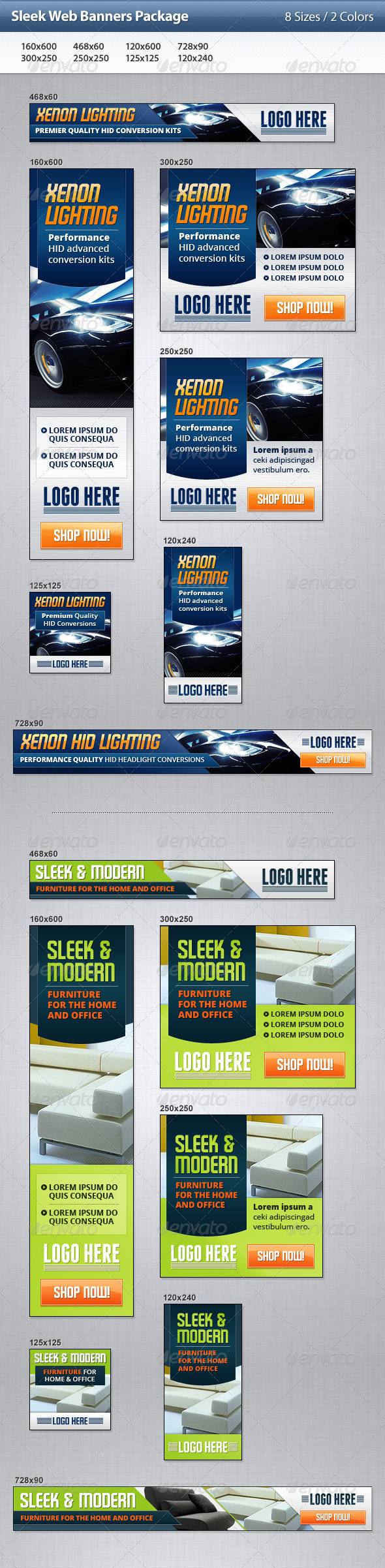 Sleek Web Banners Package - Banners & Ads Web Elements