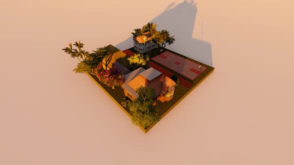 Village building isometric alt