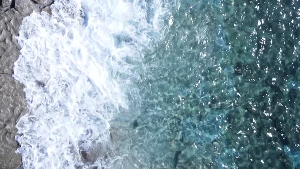 Sea Near the Coast  Closeup Aerial View of the Coastal Seascape alt