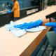 Cleaning company workers disinfect surfaces, they use special gadgets - PhotoDune Item for Sale