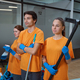 Cleaning service workers posing with their professional equipment - PhotoDune Item for Sale