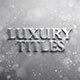 Luxury Clean Titles - VideoHive Item for Sale