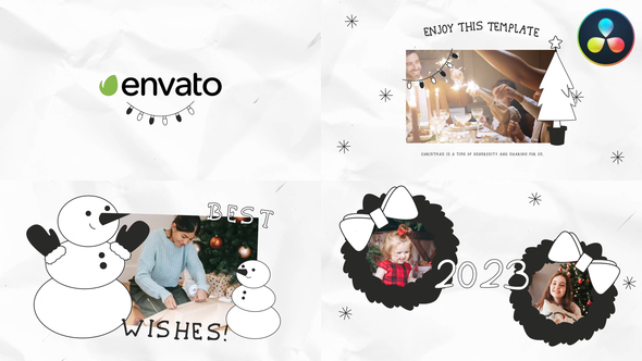 Merry Christmas Greeting Slideshow | DaVinci Resolve