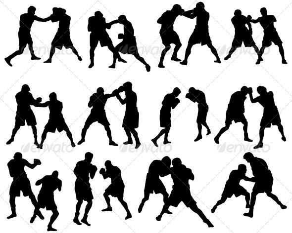 Boxers Silhouette Set - Sports/Activity Conceptual