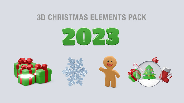 3D Christmas Elements Pack DR