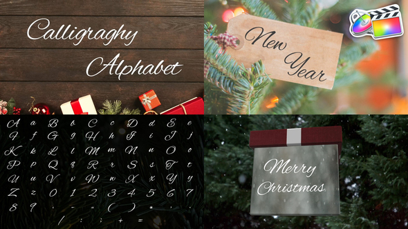 Christmas Calligraphy Alphabet | FCPX