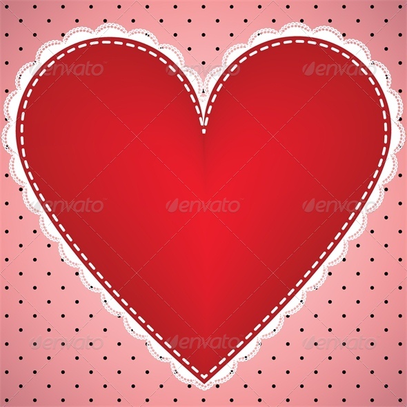 Heart with Lace - Valentines Seasons/Holidays