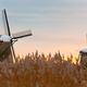 windmills in Kinderdijk at winter sunset - PhotoDune Item for Sale