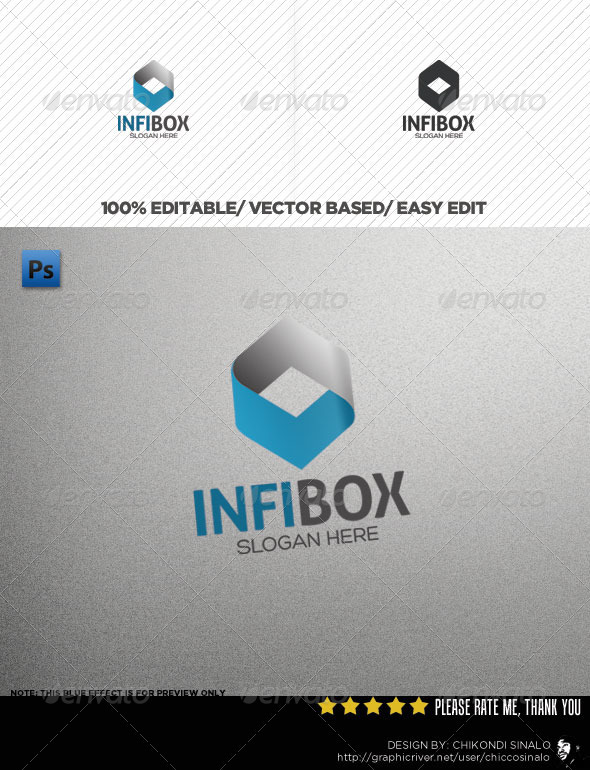 InfiBox Logo Template - 3d Abstract
