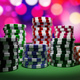 Gambling, Casino. Poker chips stack on green felt table 3d - PhotoDune Item for Sale