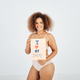 Happy mixed race woman promoting self love - PhotoDune Item for Sale
