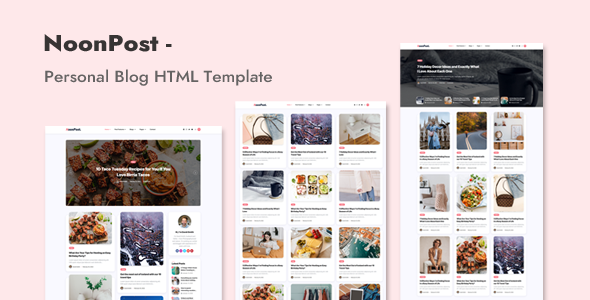 Awesome NoonPost - Personal Blog HTML Template