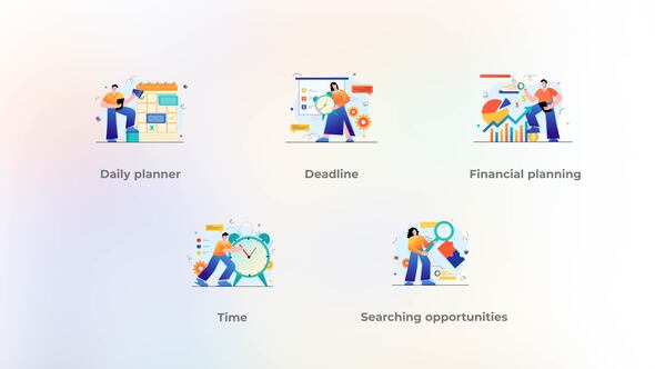 Financial planning - Orange-blue gradient concept