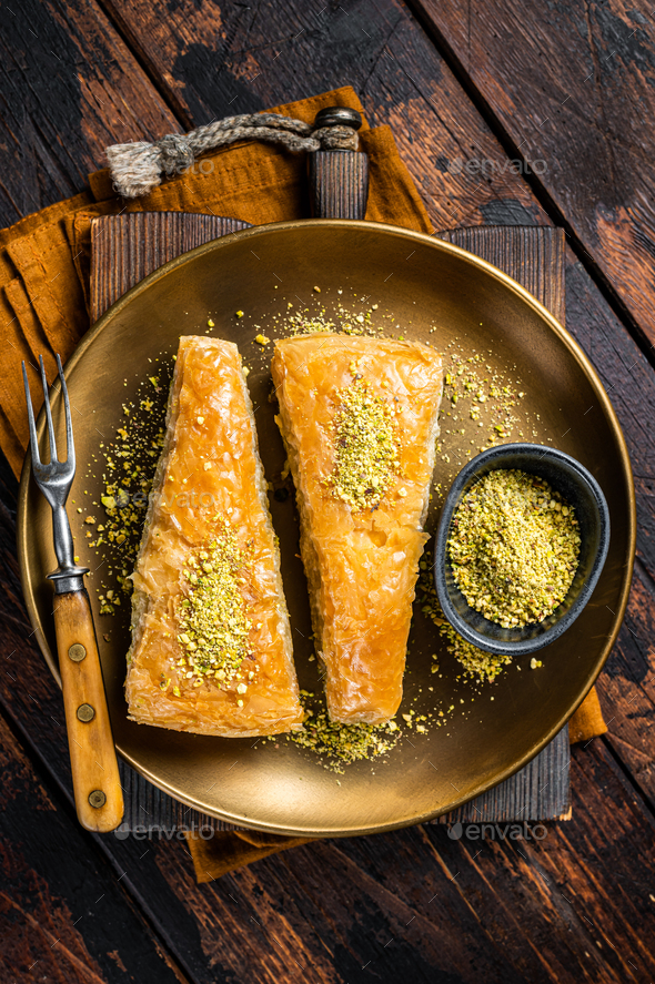 Carrot Slice Baklava, Turkish Havuc Dilim Baklava with pistachio ...