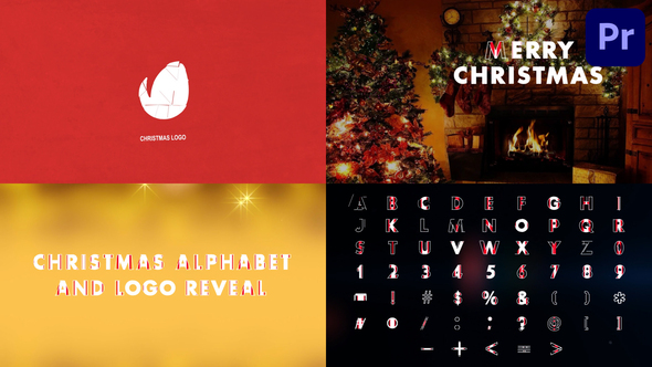Christmas Alphabet And Logo for Premiere Pro