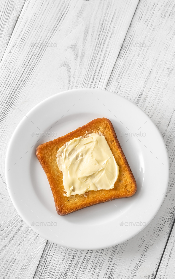 Toast with butter - Stock Photo - Images