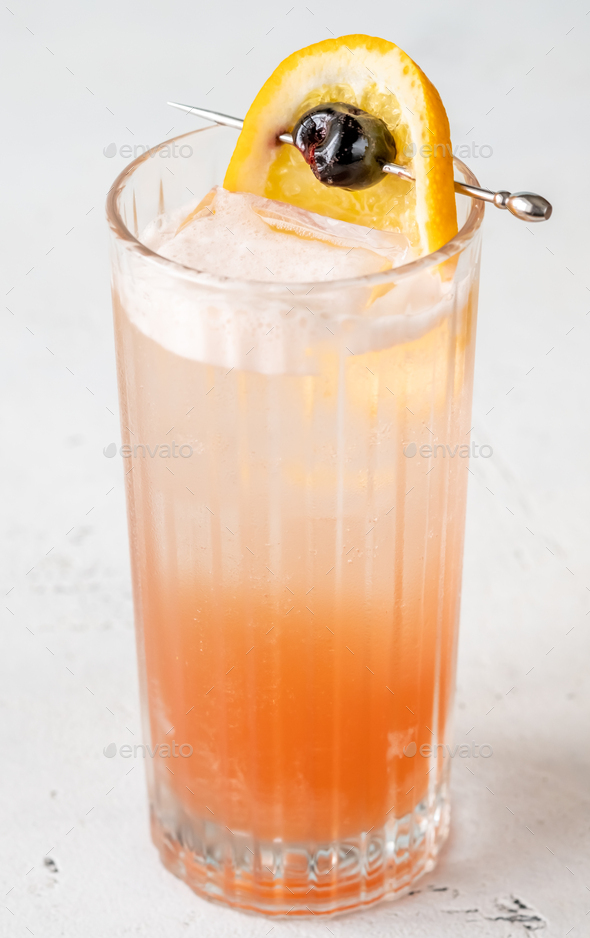 Singapore Sling cocktail - Stock Photo - Images