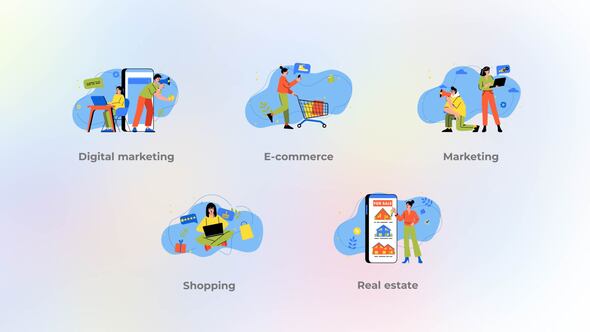 E-commerce - Flat concepts