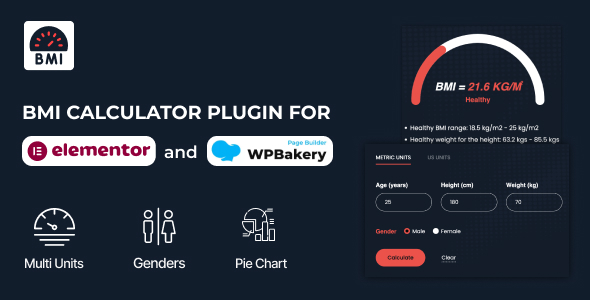 [DOWNLOAD]BS BMI Calculator WordPress Plugin for Elementor and WPBackery