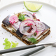 pickled herring Smorrebrod, Danish open faced sandwich - PhotoDune Item for Sale