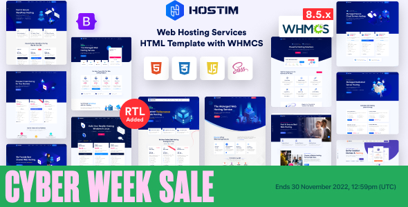 Top Hostim - Web Hosting Services HTML Template with WHMCS