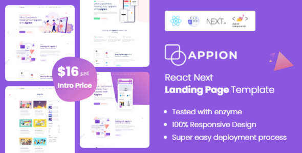 Excellent Appion - React Next Landing Page Template