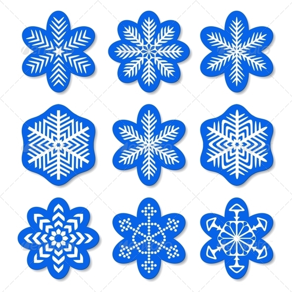 Set of Snowflakes - Decorative Symbols Decorative
