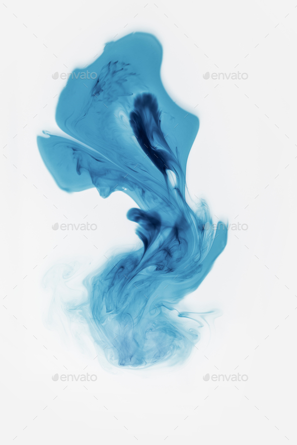 abstract blue paint splash, isolated on white Stock Photo by ...