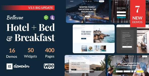 Hotel + Bed and Breakfast Booking Calendar Theme  Bellevue