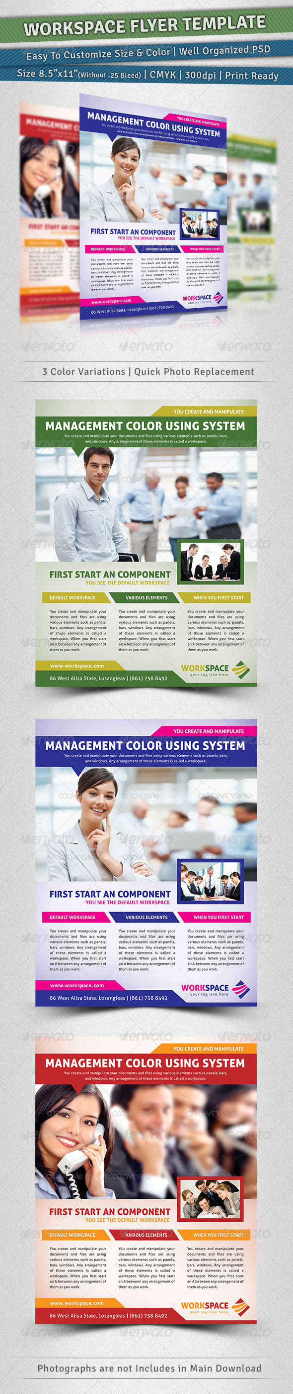 Workspace Flyer Template - Corporate Flyers