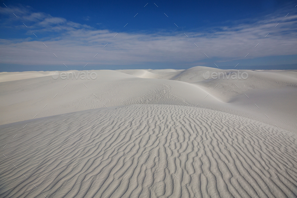 White sand dunes - Stock Photo - Images