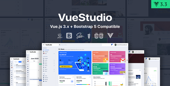Extraordinary VueStudio - Bootstrap 5 Admin Template