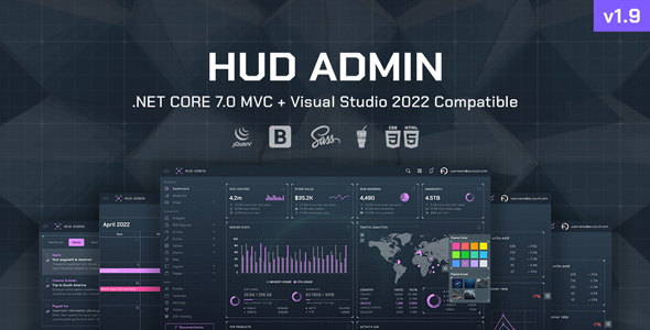 Excellent HUD - .NET Core 7.0 MVC Admin Template