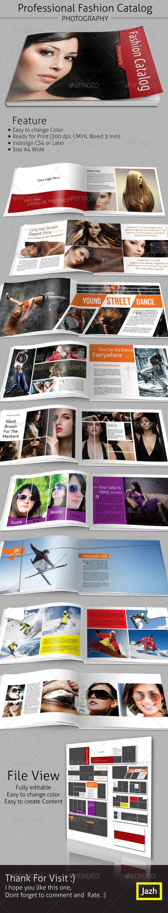 Fashion Catalogs Brochure A4 Wide - Catalogs Brochures