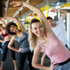 Group of young people, friends smiling and enjoy sport in gym. People exercise, work out concept. - PhotoDune Item for Sale