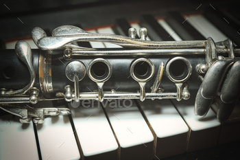 An%20antique%20clarinet%20leaning%20piano