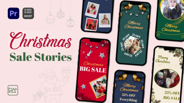 Christmas Sale Stories For Premiere Pro