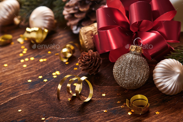 Gold & Champagne Christmas Ribbon