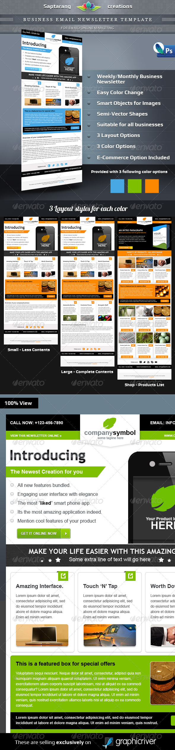 Business Email Newsletter Template By Saptarang Graphicriver