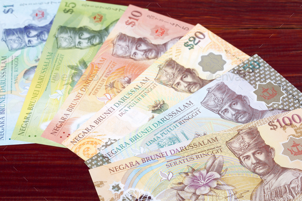 Brunei money a business background - Stock Photo - Images