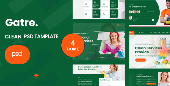 Gatre.- Cleaning psd Template